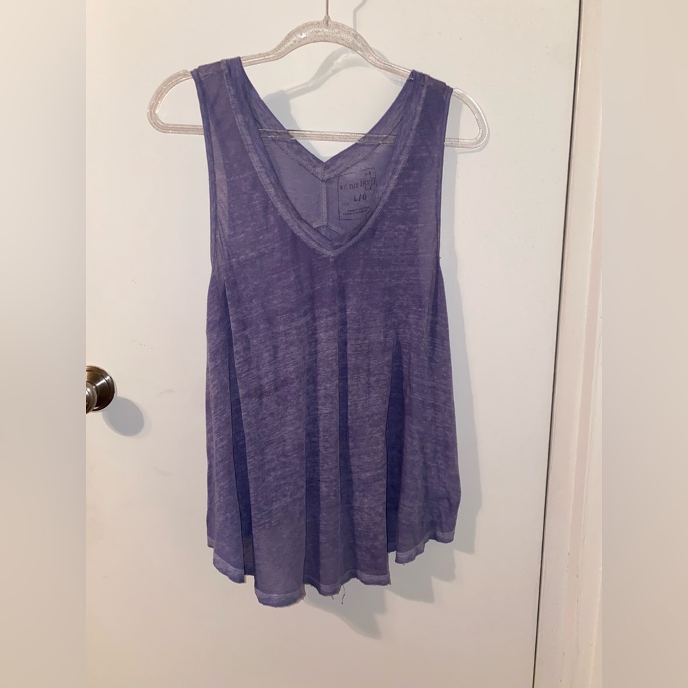 Free People sheer oversized tank top